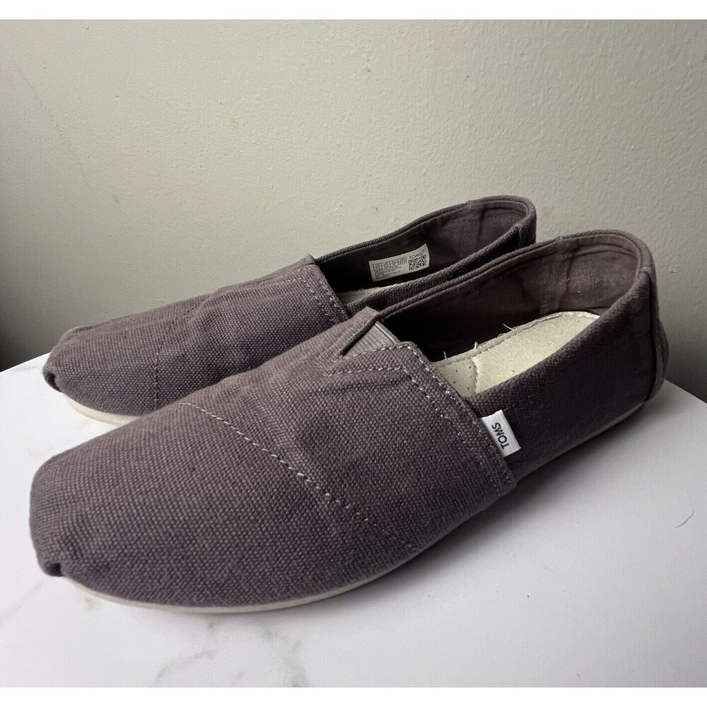 Toms Women's Classic Alpargata Heritage Canvas Loafers & Slip On Size: 6.5 Grey